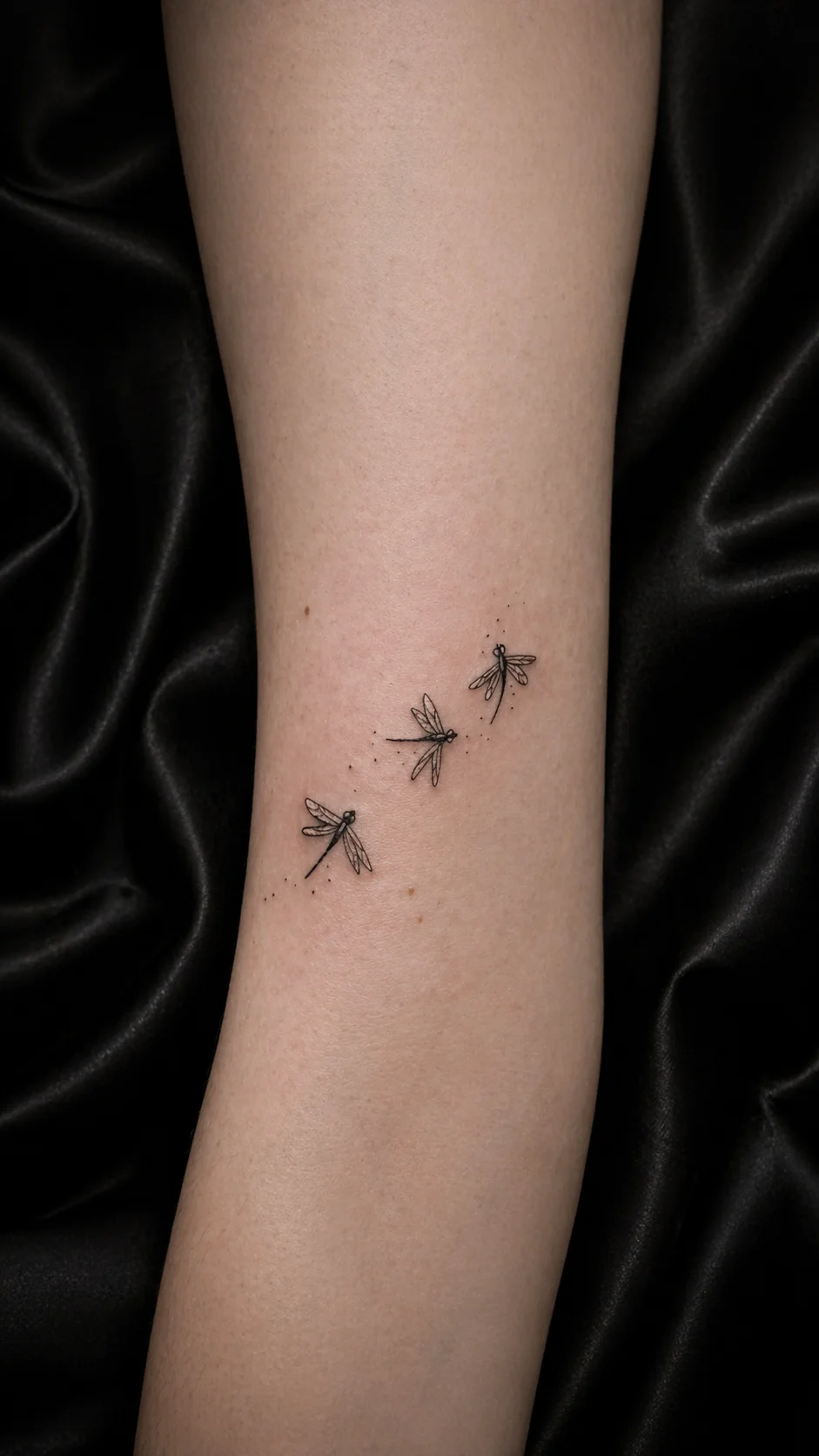 Fine line birds tattoo