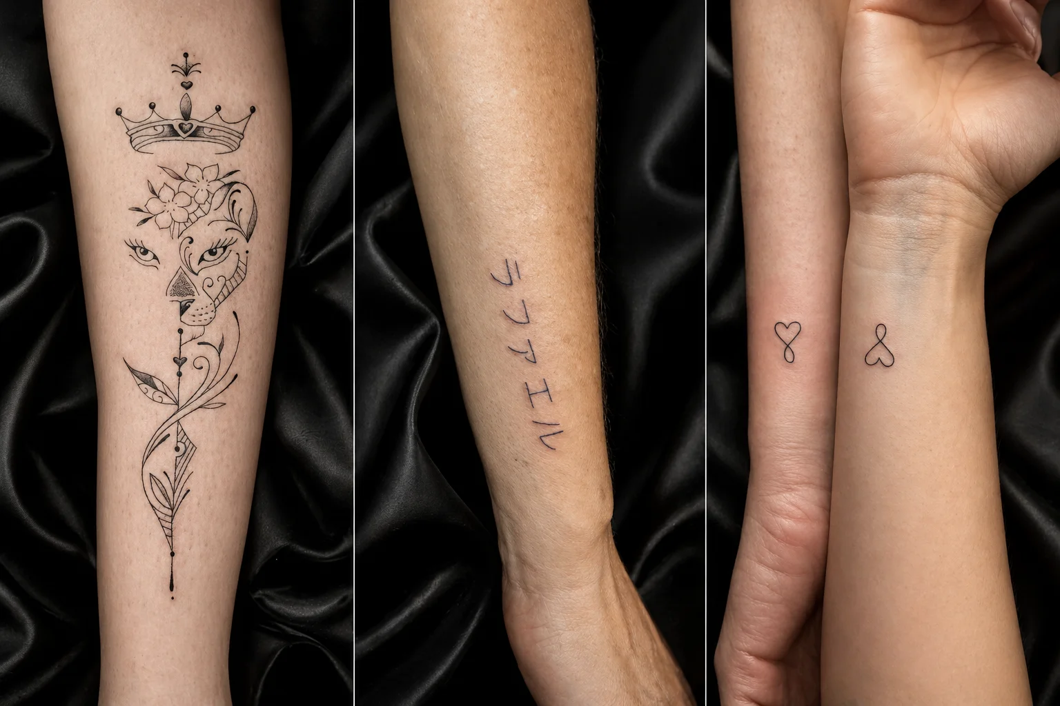 Fine line trio tattoo