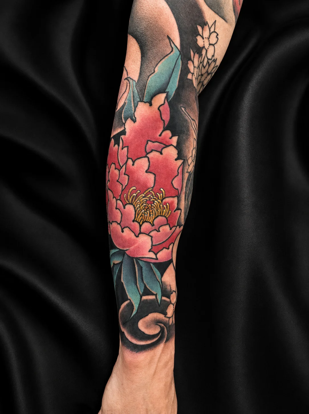 Oriental peony tattoo