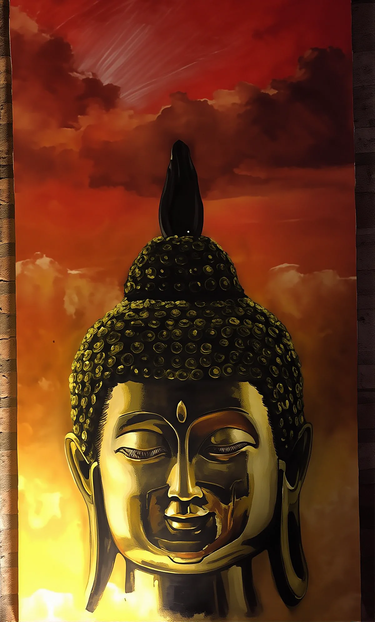 Golden Buddha painting