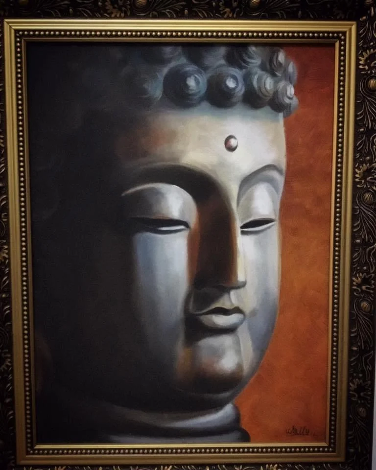 Buddha face painting