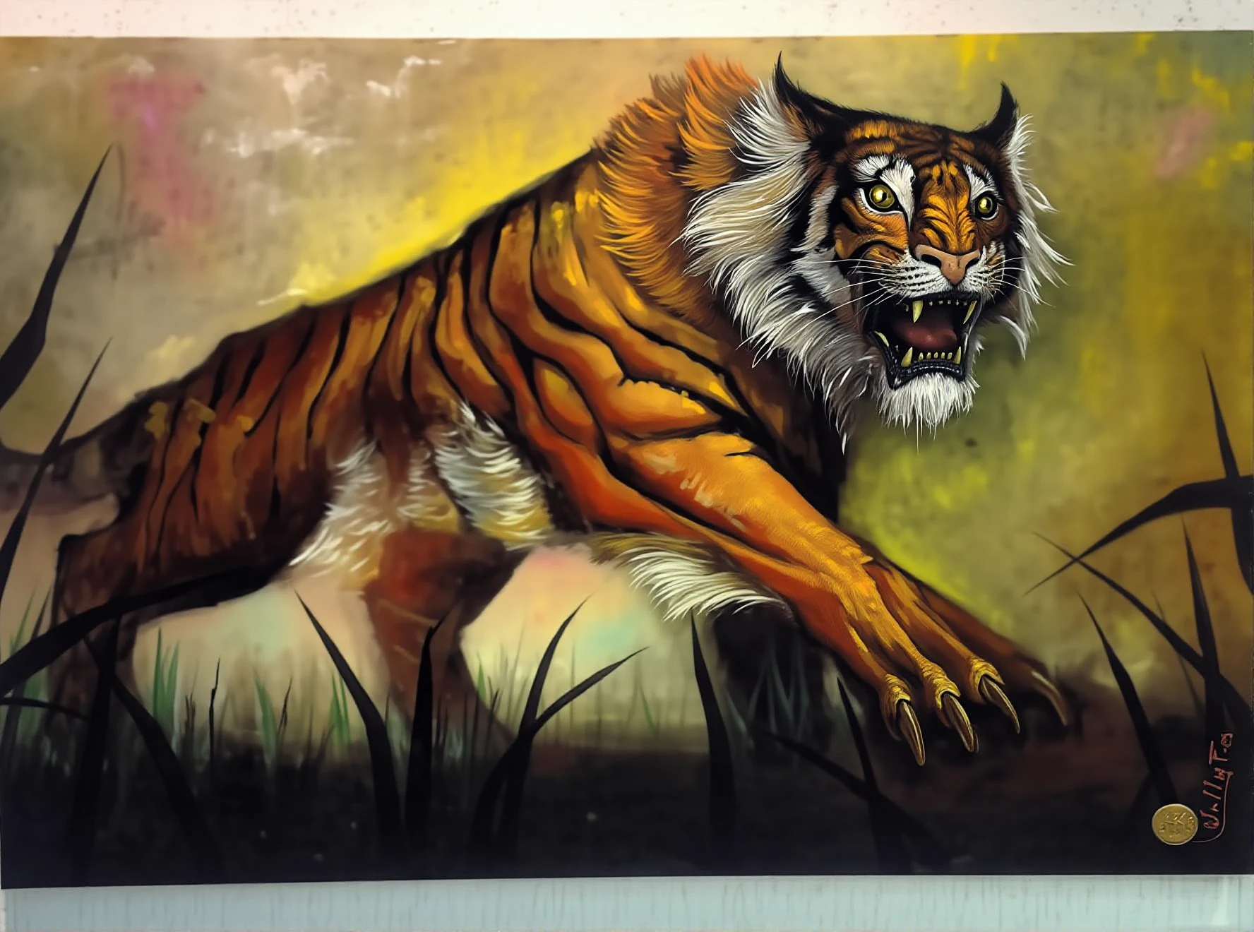 Tiger canvas painting