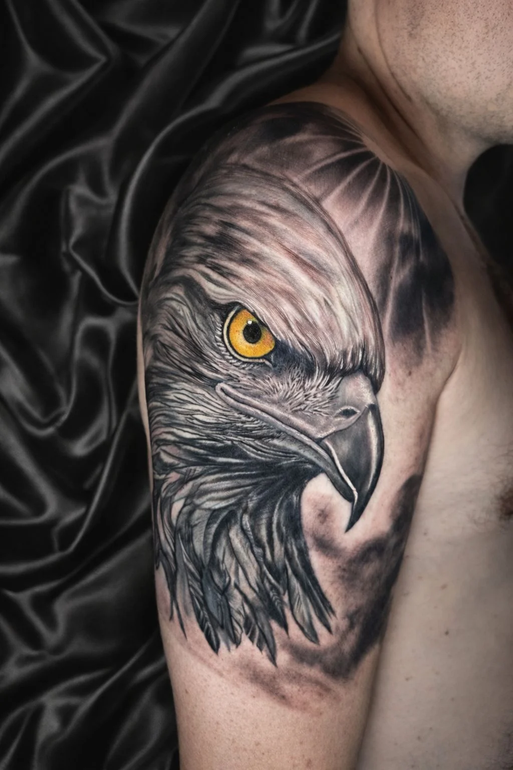 Eagle eye detail tattoo