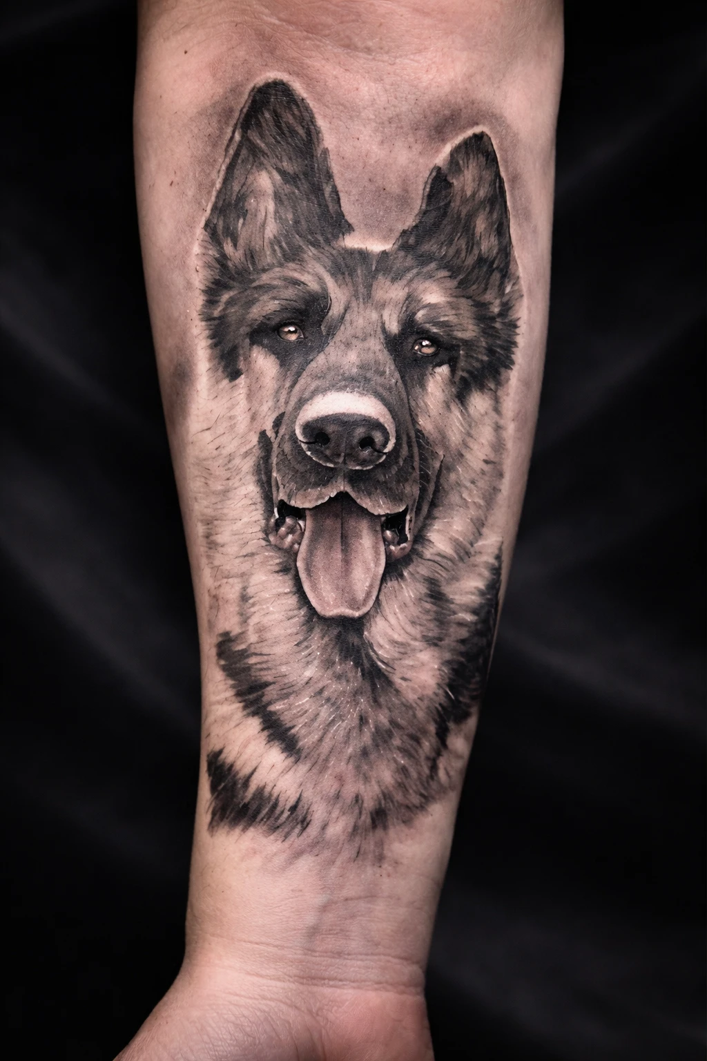 German shepherd tattoo