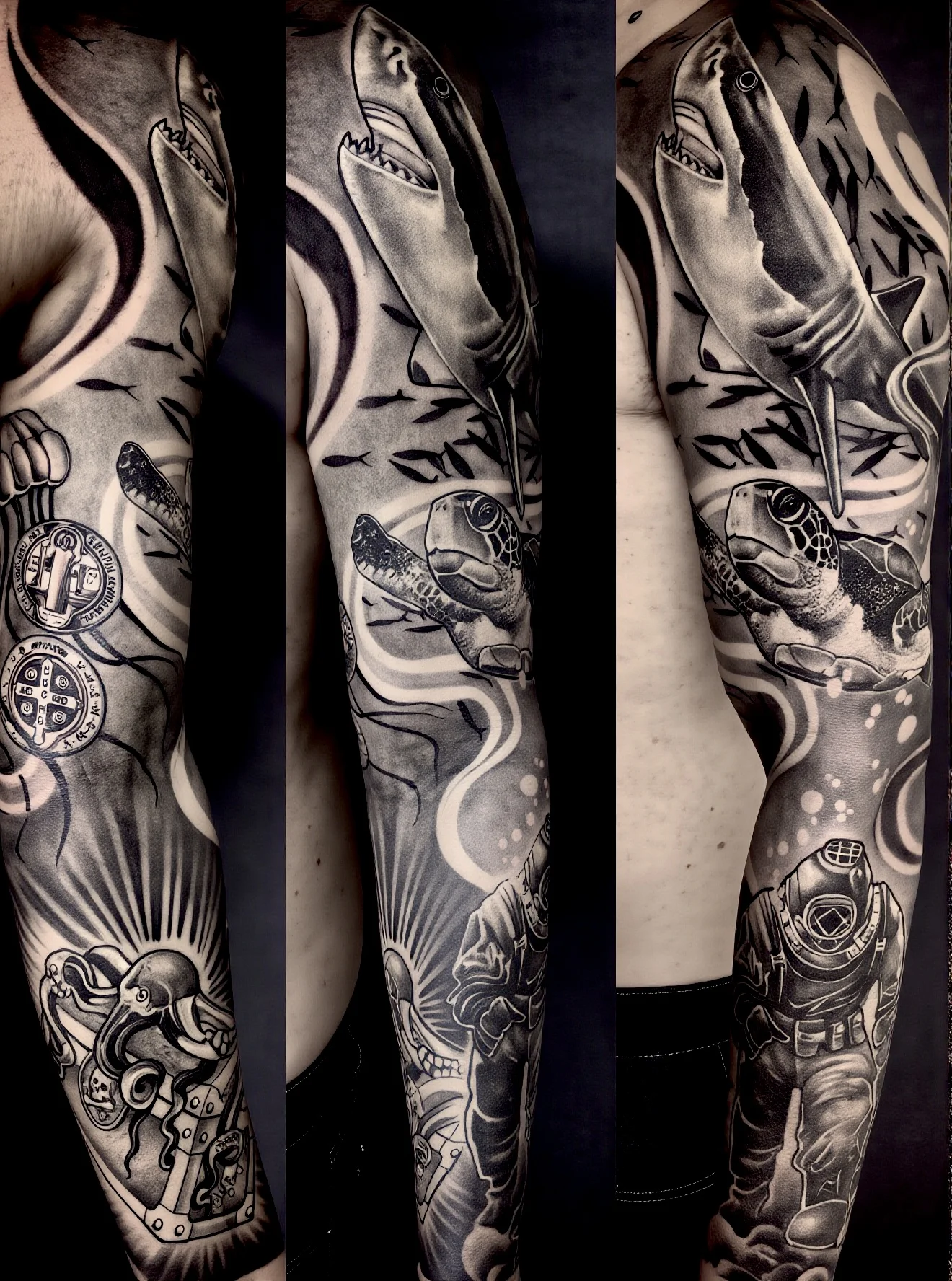 Dragon sleeve tattoo