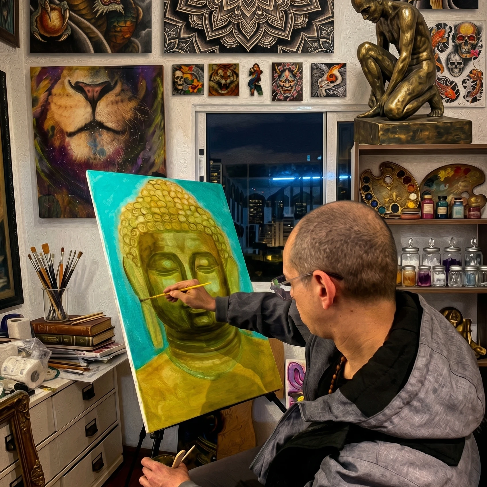 Wally Fonseca painting